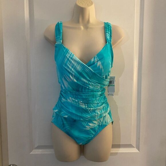 Jantzen Other - New Jantzen Teal Palm Slimming Swimsuit